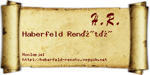 Haberfeld Renátó névjegykártya